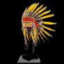 Large handmade Indian headdress on custom stand Image 2