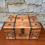 Vintage Metal Bound Wooden Chest. Image 2