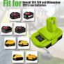 Battery Converter Adapter USB  For RYOBI Convert DEWALT 18-20v Milwaukee  to 18V Battery Adapter Image 5