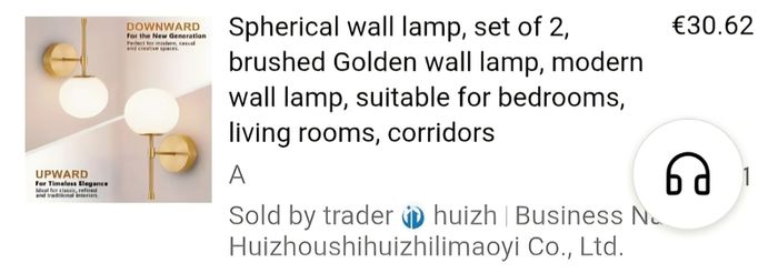 Spherical wall lamp set
