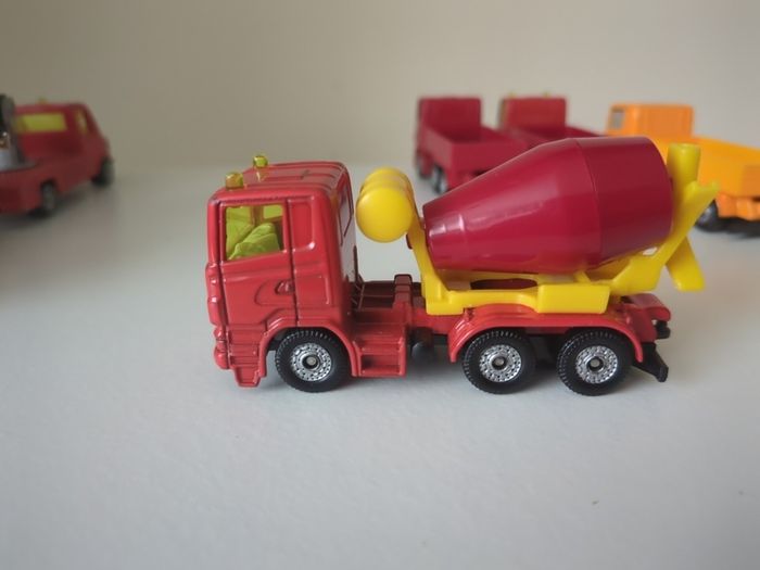 Set of 6 Vintage Siku Diecast Trucks