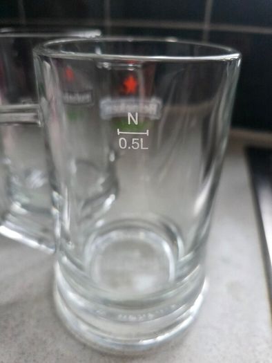 2 Heineken Beer Tankard