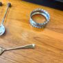 Antique Silver Plated Spoons & Napkin Ring Image 5