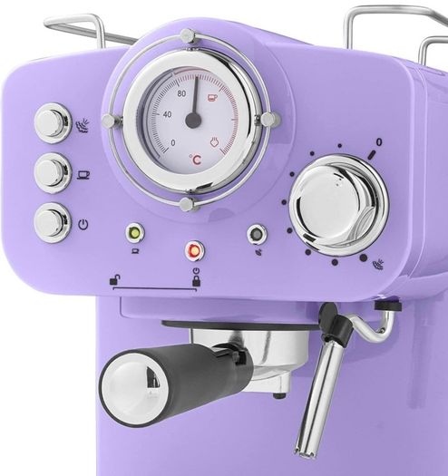 Retro Pump Espresso Coffee Machine, Purple, 15 Bars of Pressure, Milk Frother, 1.2L Tank MTIPLE COLOURS AVAILABLE, SEE PHOTOS (FREE POSTAGE)