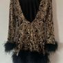 Sequin dress with fur Image 2