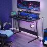 Gaming Desk with LED Lighting Office desk computer desk Image 2