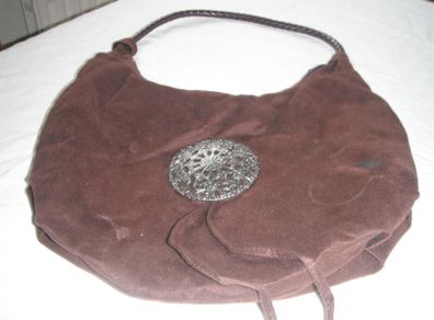 Brown Suede Bag for sale
