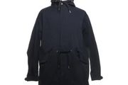ZARA Men Rain Jacket Parka  Black  Size M/L Water Resistant