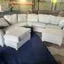 Large grey corner sofa with 2 footstools Image 4