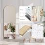 Full Length Mirrors Free Standing Floor Mirror Full Body Wall Mirror for Bedroom Living Room and Entrance, Arch Gold Frame, 147x44 CM Image 6