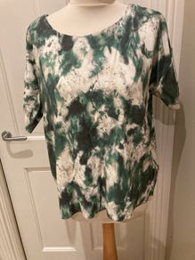 Reduced- COS Moss Green Multi colour Top - Size L