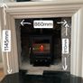 Cream marble fireplace/stove surround Image 3