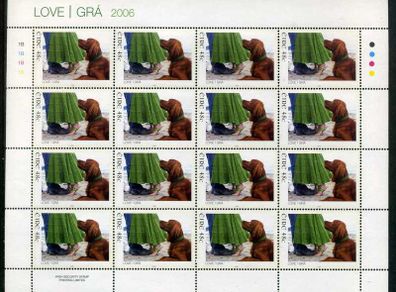 2006 Ireland Love Commemorative Stamp Sheetlet Plate 1B1B1B1B Mint Never Hinged (MNH)