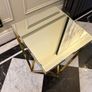 Mirrored/brass legs coffee, side, occasional table Image 2