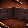 Unisex Genuine Leather Bifold Wallet Slim Vintage Brown Leather Wallet with Multiple Card Slots Image 3