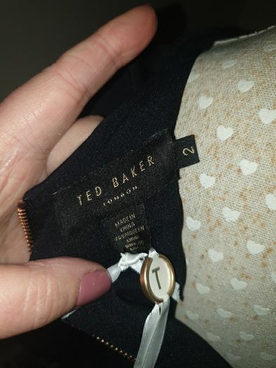 Ted Baker navy cold shoulder top size 2 uk10