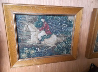 Pair Of Hunting Scene Tapestries