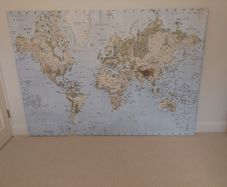 Large wall map of the world