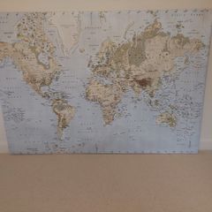 Large wall map of the world