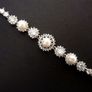 Wedding Bridal Pearl Vintage Gatsby Bracelet Image 3