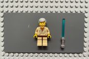 lego Star Wars sw0023 Obi-Wan Kenobi minifigure- Old, Yellow Head, Light Gray Hair