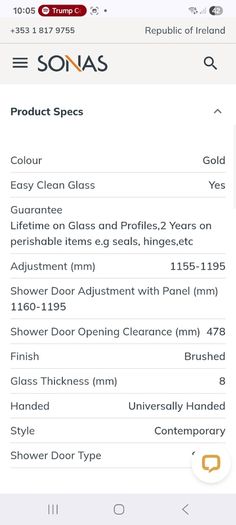 Sliding Shower Door
