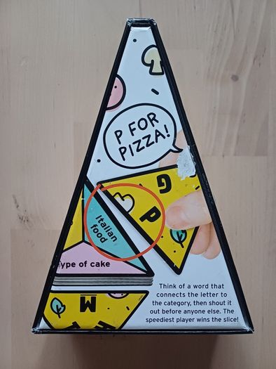 P For Pizza Family Word Puzzle Card Game 2020