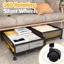 Brand New Set of 2 Underbed Storage Boxes with Wheels and Lid Image 4