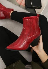 Stunning Red Boots size 6 - new/in a box
