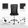 Mesh Ergonomic Home Office Chair w/ Wheels Black Image 3