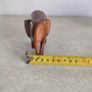 Small wooden elephant figurine, stylised elephant ornament with beautiful grain. Carved elephant collectible Image 5