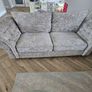 2 Grey chesterfield style sofas Image 2