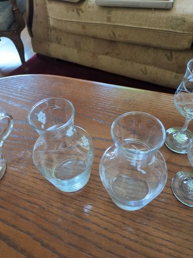Vintage glass water/wine carafe