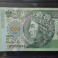 Poland 2 banknotes 100 zl and 10 zl from the 1994