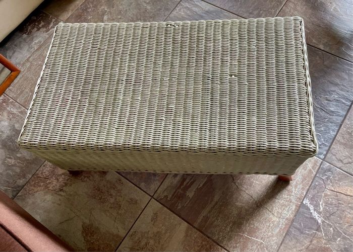 Sturdy Versatile Rattan and Bamboo Low Bench