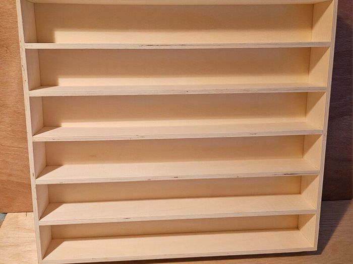 Plywood Display Cabinet H Approximately 540mm L 595mm D 85mm Shelf Depth 75mm Between Shelfs Brand New Collection In Coolmine