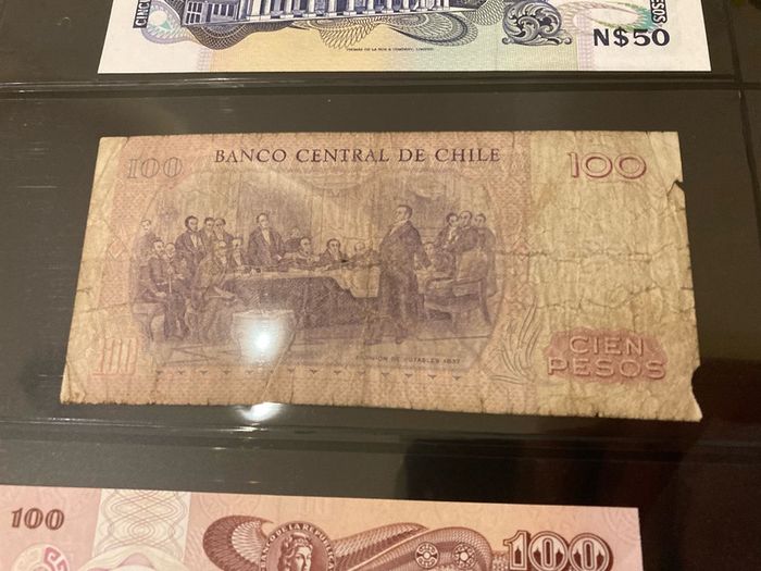 Chile 100 pesos 1980 banknote