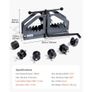 Tube Roller Bender, Max 1-1/2" Manual Tube Pipe Roller Bender with 6 Dies, 360 Copper Aluminum Pipe Bending Tool for Square, Round Tube & Flat Bar Image 2