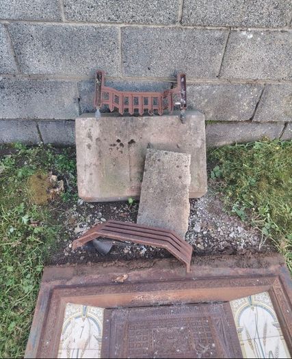 Stovax cast iron tiled fireplace insert