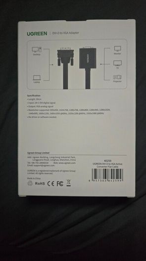 UGREEN DVI-D to VGA Active Adapter - Open Box / Unused