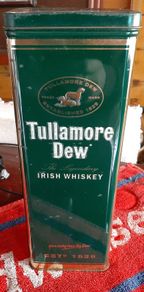 Tullamore Dew Irish Whiskey Metal Tin Box.