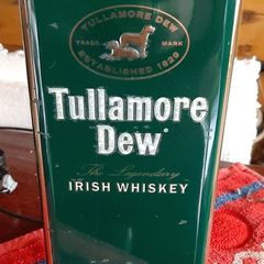 Tullamore Dew Irish Whiskey Metal Tin Box.