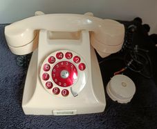 Vintage 1963 LM Ericsson DBH 16139 Rotary Telephone Made in Sweden