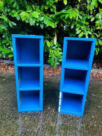 2 Small Steel Shelving Units Sold As A Pair