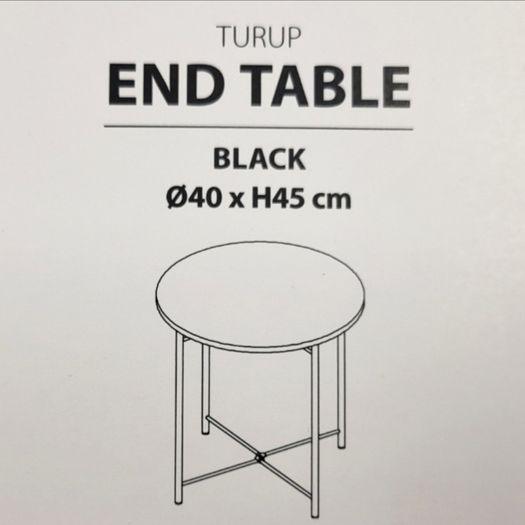 TURUP end table Black colour