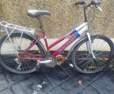 bike chain needs oil and flat wheel