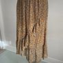 Bnwot fransa mustard/olive pattern shirt size small wrap effect frilled detail Image 5