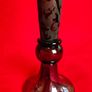 Pair of Ruby Red Glass Trumpet Vases Image 10