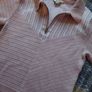 River Island Soft Striped Zip Fine Knit Polo Shirt Image 2