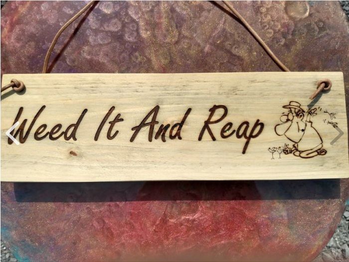 Backyard Garden Rustic Wooden Sign - Its Not A Shed Its An Office